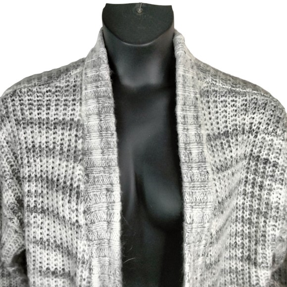 TORRID Cocoon Cardigan Sz 0  L/12 Heather Grey Brushed Fleece Knit 16301641 - Picture 12 of 15
